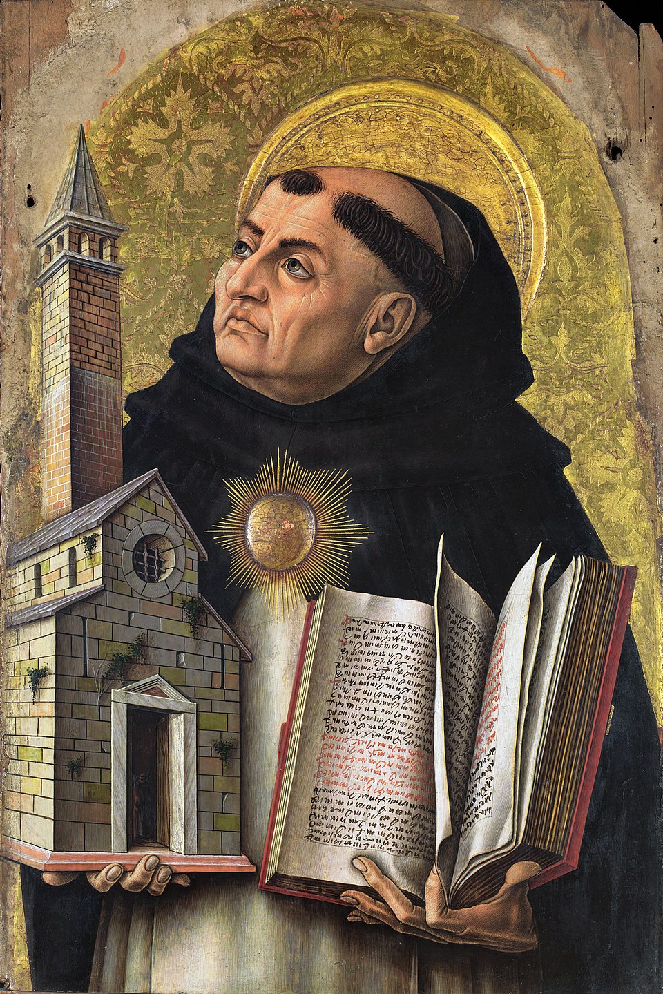 Saint Thomas Aquinas, painting by Carlo Crivelli